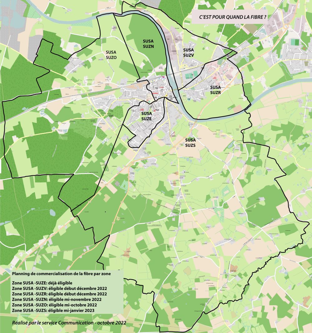 Arrivée de la fibre sur La Suze - La Suze sur Sarthe